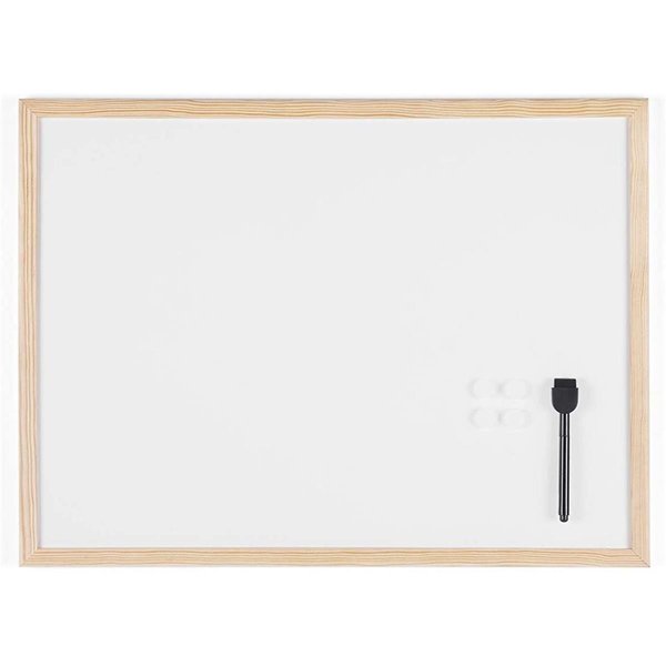 Bi-Silque 18 x 24 in. Pine Wood Frame Magnetic Dry-Erase Board MM04001010